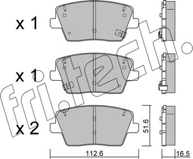 Fri.Tech. 1242.0 - Тормозные колодки, дисковые, комплект autospares.lv