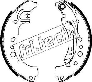 Fri.Tech. 1253.718 - Комплект тормозных колодок, барабанные autospares.lv