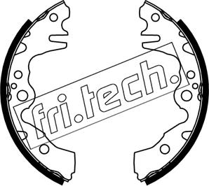 Fri.Tech. 1253.724 - Комплект тормозных колодок, барабанные autospares.lv