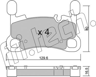 Fri.Tech. 1260.0 - Тормозные колодки, дисковые, комплект autospares.lv