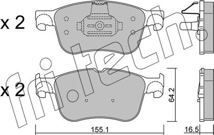 Fri.Tech. 1205.1 - Тормозные колодки, дисковые, комплект autospares.lv