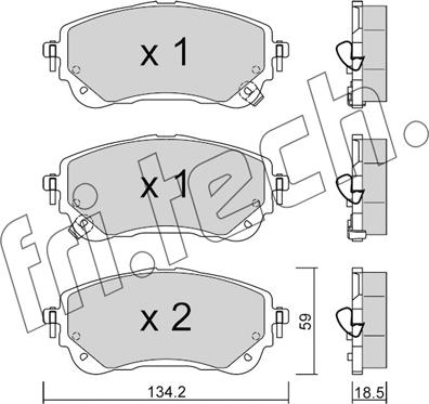 Fri.Tech. 1234.0 - Тормозные колодки, дисковые, комплект autospares.lv