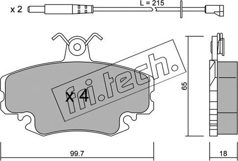 Fri.Tech. 122.0W - Тормозные колодки, дисковые, комплект autospares.lv