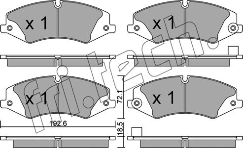 Fri.Tech. 853.6 - Тормозные колодки, дисковые, комплект autospares.lv