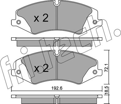 Fri.Tech. 853.0 - Тормозные колодки, дисковые, комплект autospares.lv