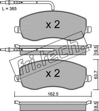 Fri.Tech. 864.0 - Тормозные колодки, дисковые, комплект autospares.lv