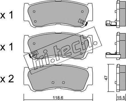 Fri.Tech. 804.0 - Тормозные колодки, дисковые, комплект autospares.lv