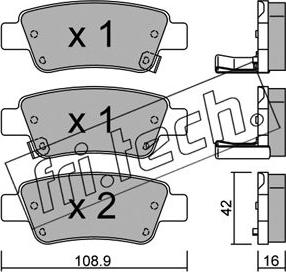 Fri.Tech. 806.0 - Тормозные колодки, дисковые, комплект autospares.lv