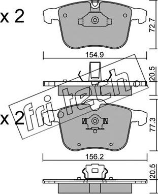 Fri.Tech. 829.0 - Тормозные колодки, дисковые, комплект autospares.lv