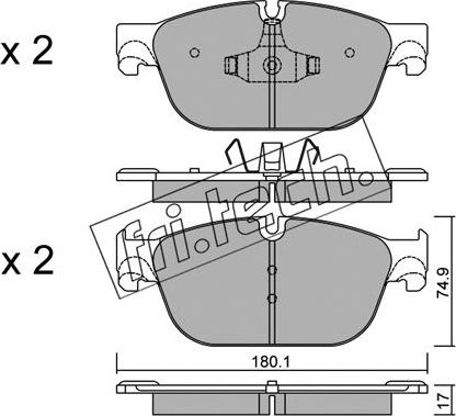 Fri.Tech. 871.0 - Тормозные колодки, дисковые, комплект autospares.lv