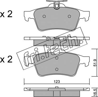 Fri.Tech. 346.1 - Тормозные колодки, дисковые, комплект autospares.lv