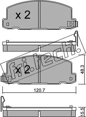 Fri.Tech. 369.0 - Тормозные колодки, дисковые, комплект autospares.lv