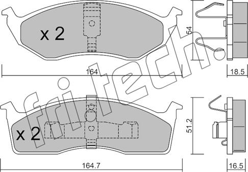 Fri.Tech. 365.0 - Тормозные колодки, дисковые, комплект autospares.lv