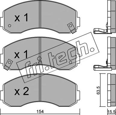 Fri.Tech. 386.0 - Тормозные колодки, дисковые, комплект autospares.lv