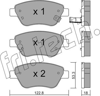 Fri.Tech. 330.2 - Тормозные колодки, дисковые, комплект autospares.lv