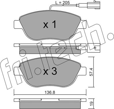 Fri.Tech. 331.0 - Тормозные колодки, дисковые, комплект autospares.lv