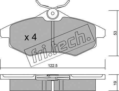 Fri.Tech. 337.0 - Тормозные колодки, дисковые, комплект autospares.lv