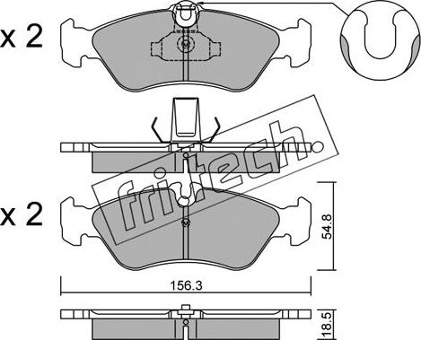 Fri.Tech. 320.0 - Тормозные колодки, дисковые, комплект autospares.lv