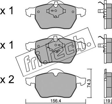 Fri.Tech. 323.1 - Тормозные колодки, дисковые, комплект autospares.lv