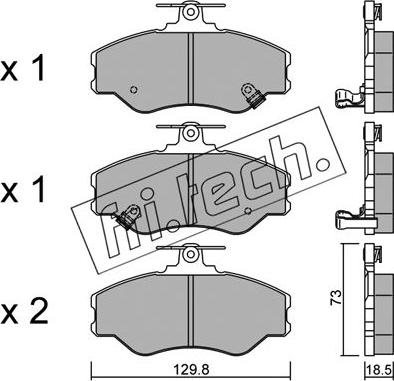 Fri.Tech. 375.0 - Тормозные колодки, дисковые, комплект autospares.lv