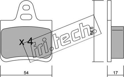 Fri.Tech. 293.0 - Тормозные колодки, дисковые, комплект autospares.lv