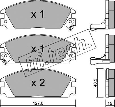 Fri.Tech. 246.1 - Тормозные колодки, дисковые, комплект autospares.lv