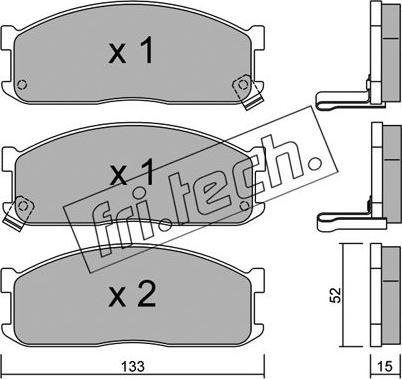 Fri.Tech. 241.1 - Тормозные колодки, дисковые, комплект autospares.lv