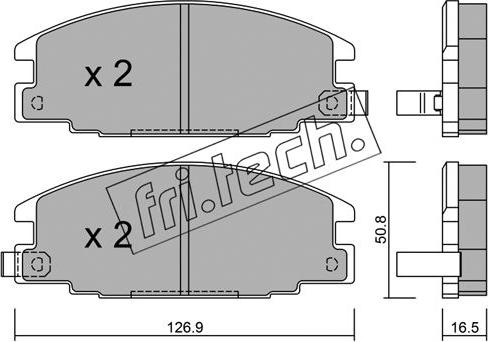 Fri.Tech. 253.0 - Тормозные колодки, дисковые, комплект autospares.lv