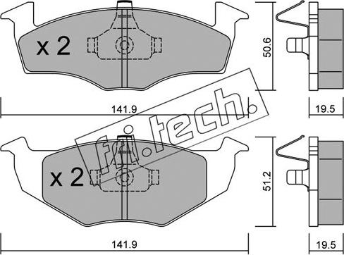 Fri.Tech. 215.1 - Тормозные колодки, дисковые, комплект autospares.lv