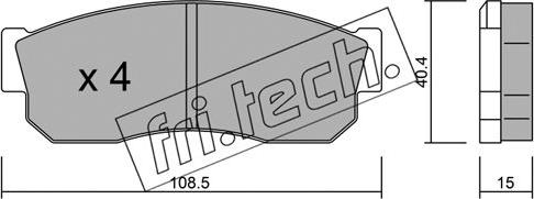 Fri.Tech. 211.0 - Тормозные колодки, дисковые, комплект autospares.lv