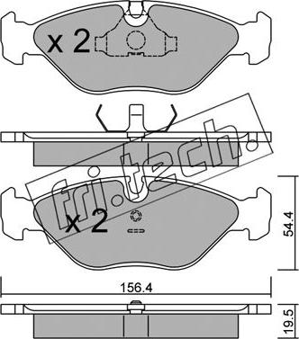 Fri.Tech. 218.0 - Тормозные колодки, дисковые, комплект autospares.lv