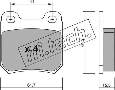 Fri.Tech. 285.0 - Тормозные колодки, дисковые, комплект autospares.lv