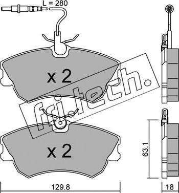 Fri.Tech. 231.0 - Тормозные колодки, дисковые, комплект autospares.lv