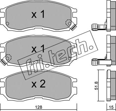 Fri.Tech. 233.0 - Тормозные колодки, дисковые, комплект autospares.lv