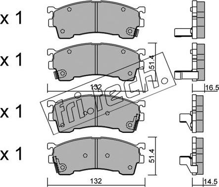 Fri.Tech. 232.0 - Тормозные колодки, дисковые, комплект autospares.lv