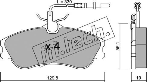 Fri.Tech. 226.0 - Тормозные колодки, дисковые, комплект autospares.lv