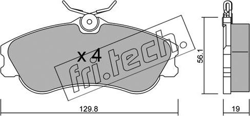 Fri.Tech. 226.1 - Тормозные колодки, дисковые, комплект autospares.lv