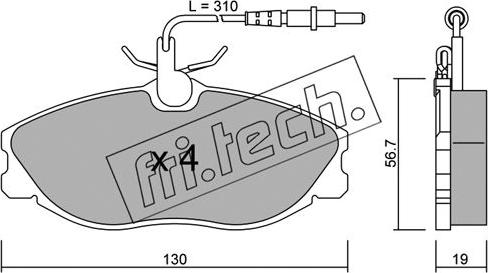 Fri.Tech. 223.0 - Тормозные колодки, дисковые, комплект autospares.lv