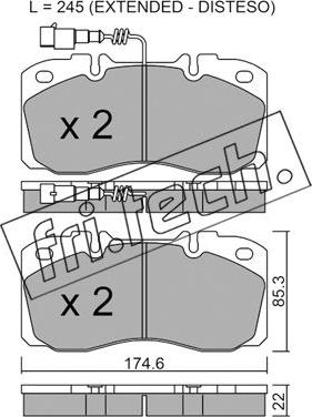 Fri.Tech. 277.5 - Тормозные колодки, дисковые, комплект autospares.lv