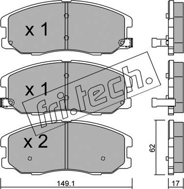 Fri.Tech. 794.0 - Тормозные колодки, дисковые, комплект autospares.lv