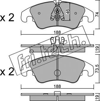 Fri.Tech. 791.4 - Тормозные колодки, дисковые, комплект autospares.lv