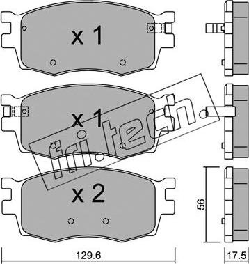 Fri.Tech. 740.0 - Тормозные колодки, дисковые, комплект autospares.lv