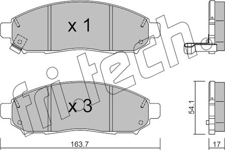 Fri.Tech. 759.0 - Тормозные колодки, дисковые, комплект autospares.lv