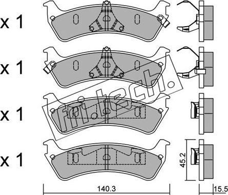 Fri.Tech. 700.0 - Тормозные колодки, дисковые, комплект autospares.lv