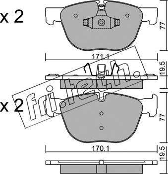 Fri.Tech. 786.0 - Тормозные колодки, дисковые, комплект autospares.lv