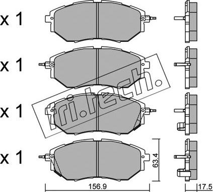 Fri.Tech. 779.0 - Тормозные колодки, дисковые, комплект autospares.lv