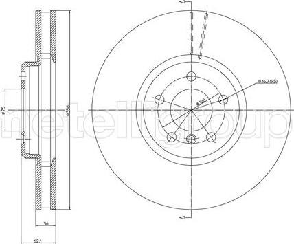 Fri.Tech. BD0997 - Тормозной диск autospares.lv