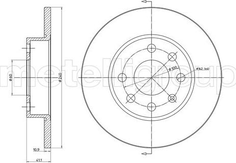 Fri.Tech. BD0949 - Тормозной диск autospares.lv