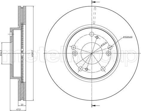 Fri.Tech. BD0942 - Тормозной диск autospares.lv