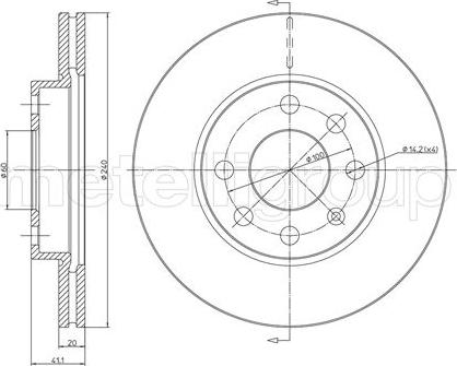 Fri.Tech. BD0953 - Тормозной диск autospares.lv